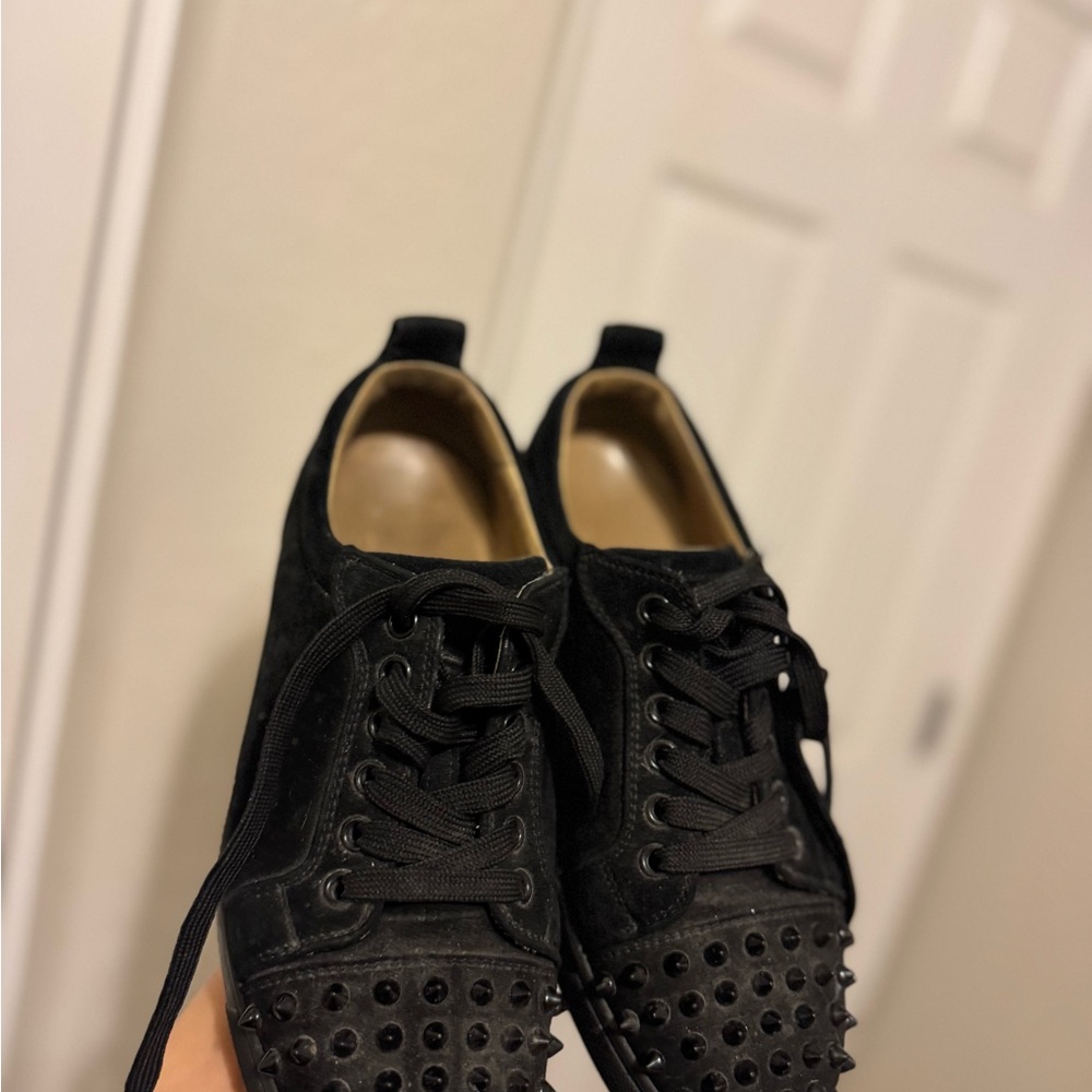 Christian Louboutin Black Studded Sneakers